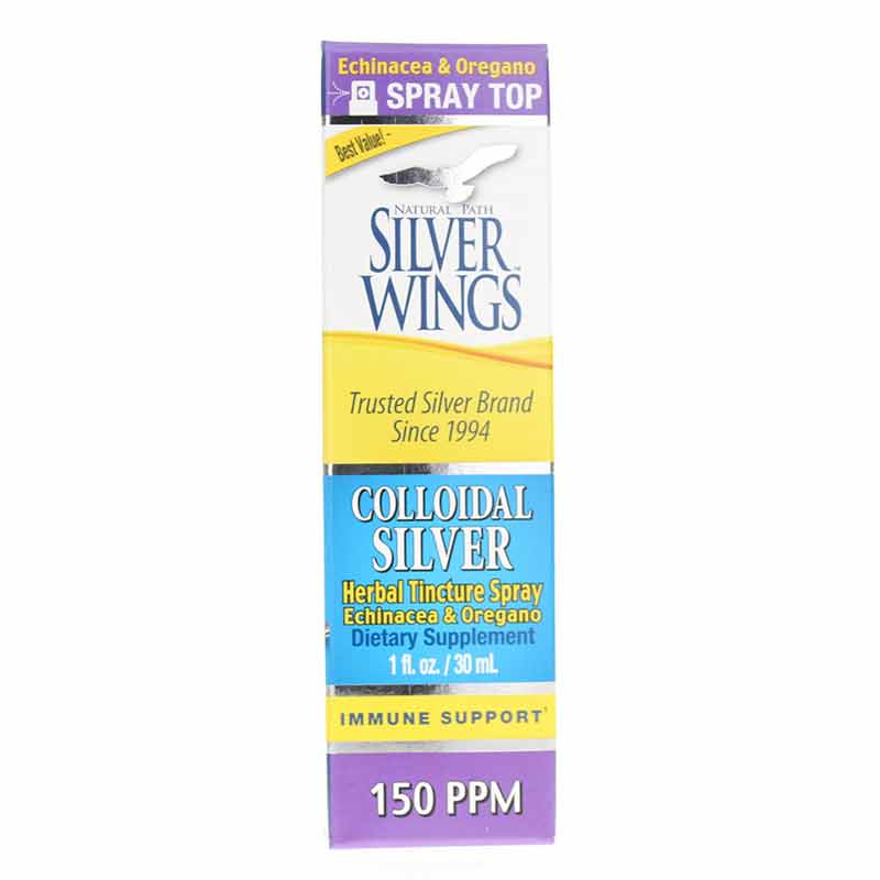 Colloidal Silver Herbal Tincture Spray, 1 Oz, Natural Path Silver Wings,  Natural Path Silver Wings