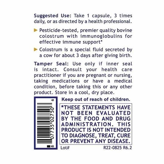 Colostrum-IgG, 60 Veg Capsules, PRL