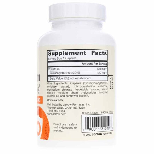 Colostrum Prime Life 400 Mg, 120 Veg Capsules, JRF