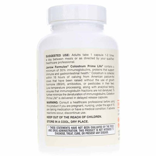 Colostrum Prime Life 400 Mg, 120 Veg Capsules, JRF