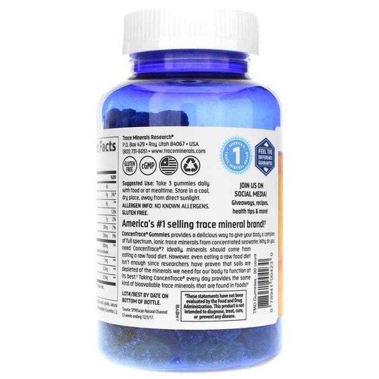 ConcenTrace Gummies, Trace Minerals Research