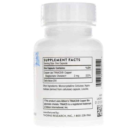 Copper Bisglycinate, 60 Veg Capsules, THR