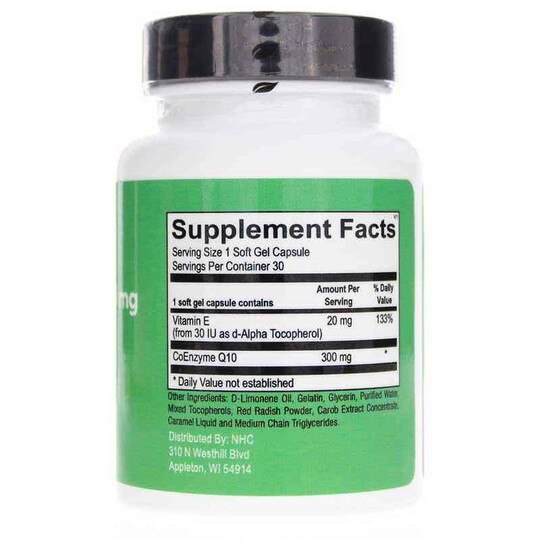 CoQ-10 300 Mg, 30 Soft Gel Capsules, NHC