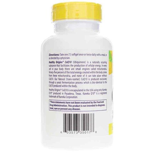 Coq10 100 Mg Healthy Origins