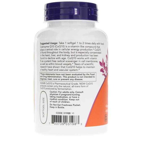 CoQ10 400 Mg, 60 Softgels, NOW