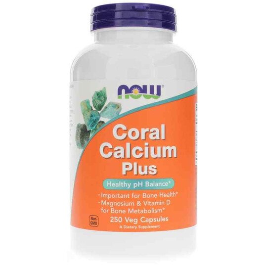 Coral Calcium Plus Magnesium & Vitamin D, 250 Veg Capsu, NOW
