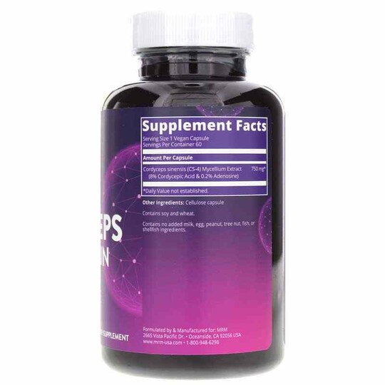 Cordyceps CS-4 Strain, 60 Veg Capsules, MRM