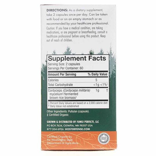 Cordyceps Energy Support, 120 Veg Capsules, HDF