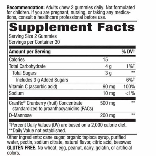 CranRx Gummies, 60 Gummies, NWA
