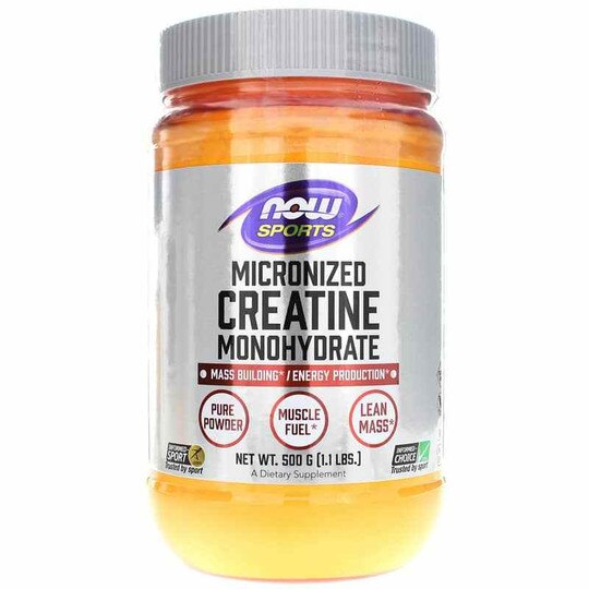 Creatine Monohydrate Micronized Pure Powder, 1.1 Lbs, NOW
