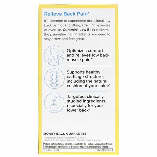 Curamin Low Back Pain, 60 Capsules, TNT