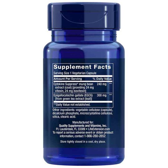 Cytokine Suppress with EGCG, 30 Veg Capsules, LFE