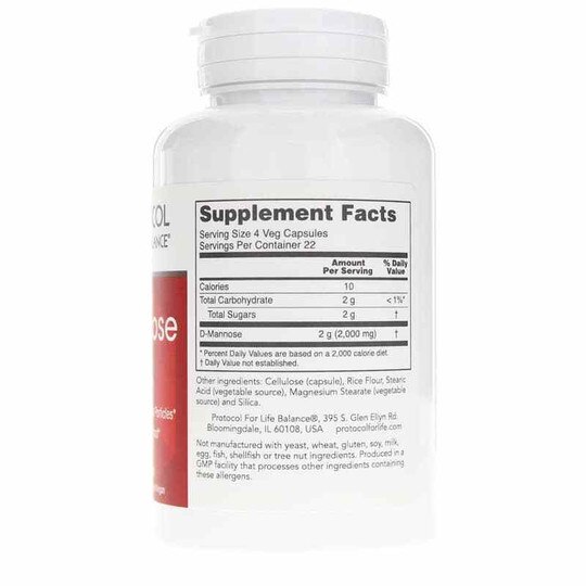 D-Mannose 500 Mg, 90 Veg Capsules, PFLB