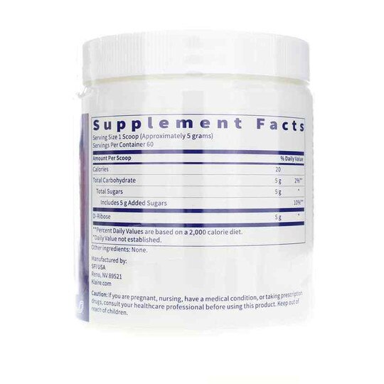 D-Ribose Powder, 10.58 Oz, KL