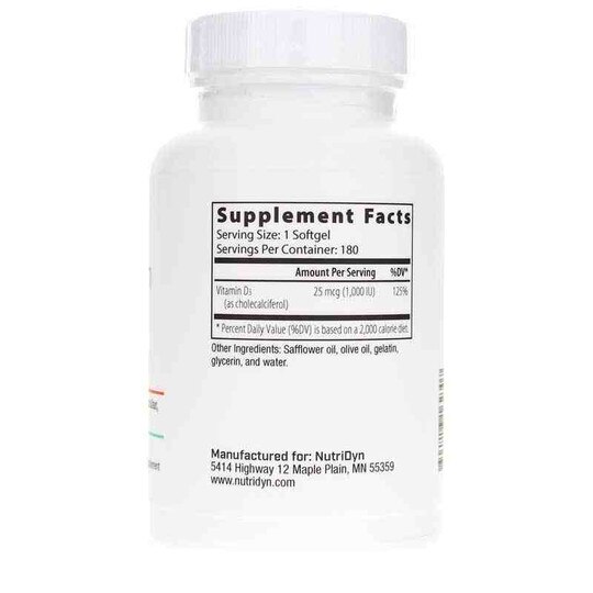 D3 1000, 180 Softgels, ND