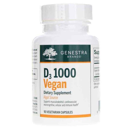 D3 1000 IU Vegan, 90 Veg Capsules, GEN