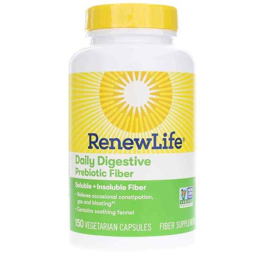Daily Digestive Prebiotic Fiber, 150 Veg Capsules, RNL