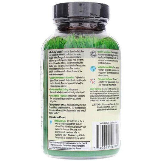 Daily Gentle Cleanse, 60 Liquid Softgels, IRN