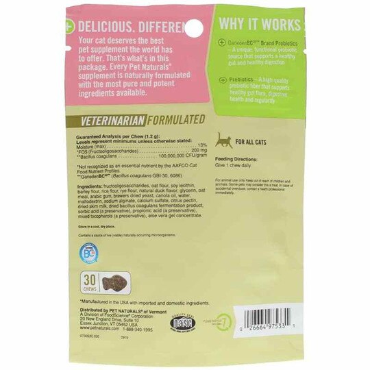 Daily Probiotic for Cats of All Sizes, 30 Chewables, PNV