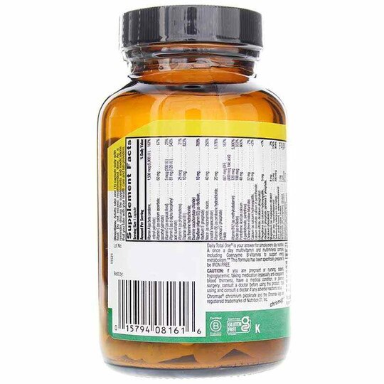Daily Total One Iron Free, 60 Vegan Capsules, CTL