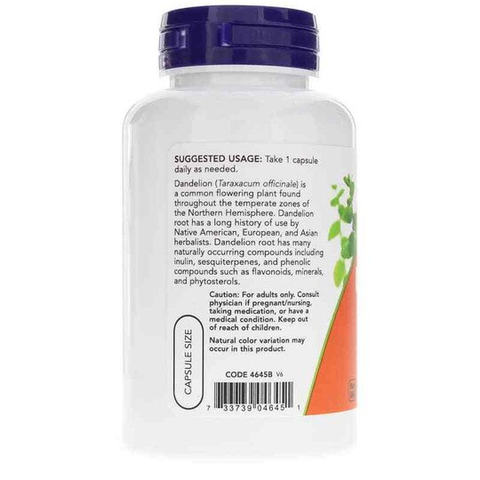 Dandelion Root 500 Mg, 100 Veg Capsules, NOW