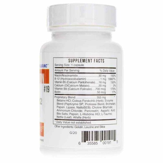 DB12 Digestives + Vitamin B12, 60 Capsules, SSF