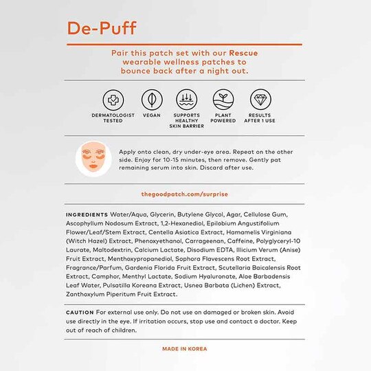 De-Puff Eye Patches, 3 Sets, TGP