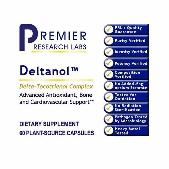 Deltanol Delta-Tocotrienol Complex, 60 Capsules, PRL