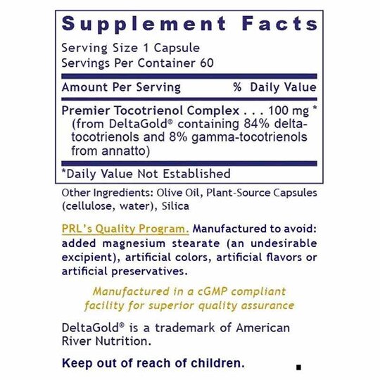 Deltanol Delta-Tocotrienol Complex, 60 Capsules, PRL