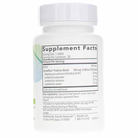 DentalFlora Daily Oral Probiotic, 30 Mint Tablets, BCB