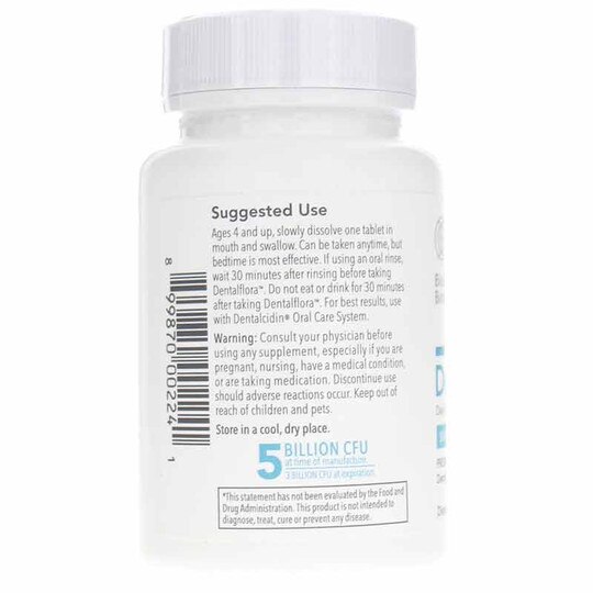 DentalFlora Daily Oral Probiotic, 30 Mint Tablets, BCB