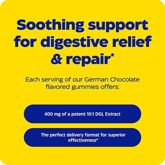 DGL Stomach Soothe Gummies, 74 Vegan Gummies, ENZ