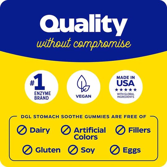 DGL Stomach Soothe Gummies, 74 Vegan Gummies, ENZ