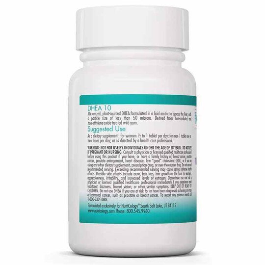 DHEA 10 Micronized Lipid Matrix, 60 Tablets, NTC