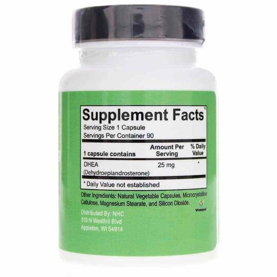 DHEA 25 Mg, 90 Capsules, NHC