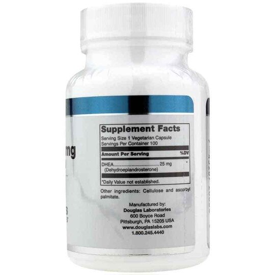 DHEA 25 Mg Micronized, 100 Veg Capsules, DGL