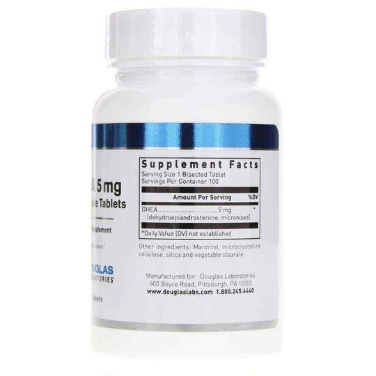 DHEA 5 Mg Dissolvable Tablets, 100 Tablets, DGL