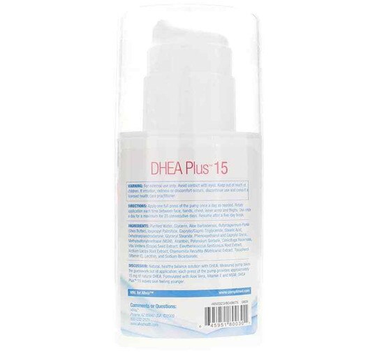 DHEA Plus 15 Cream, 2 Oz, AV