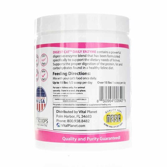 Digest Cat Daily Enzyme Powder, 30 Servings, VTP