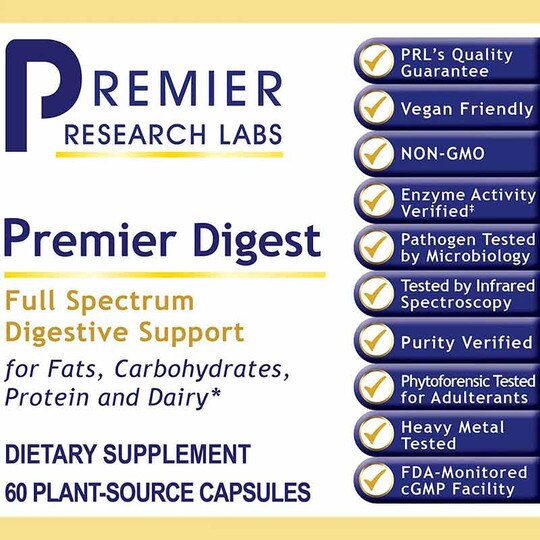 Digest Full-Spectrum Digestive Support, 60 Veg Capsules, PRL