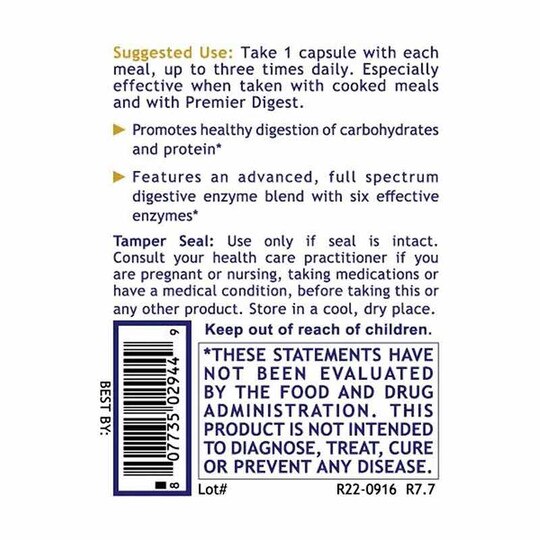 Digestase-SP Multi-Enzyme Digestive Support, 60 Capsule, PRL