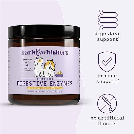 Digestive Enzymes for Dogs & Cats - Kibble Diet, 4.23 Oz, BW