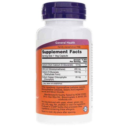 DIM 200 Diindolylmethane, 90 Veg Capsules, NOW