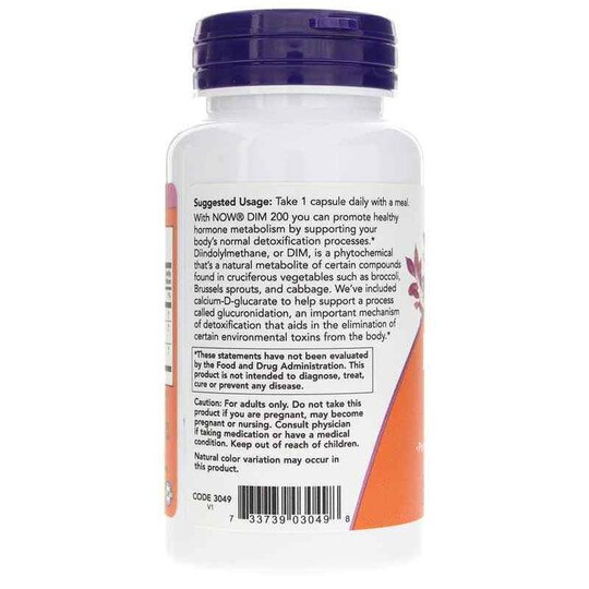 DIM 200 Diindolylmethane, 90 Veg Capsules, NOW