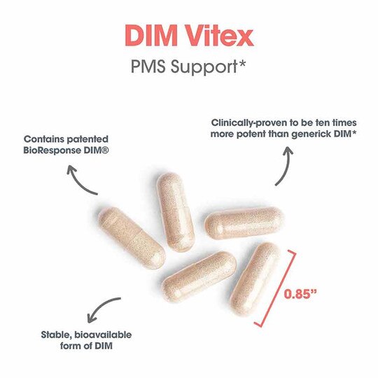 DIM Vitex PMS Formula, 120 Veg Capsules, ARG