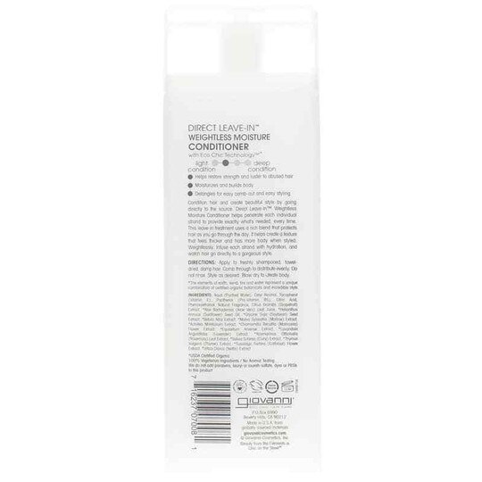 Direct Leave-In Weightless Moisture Conditioner, 8.5 Oz, GIO