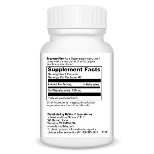 DL-Phenylalanine, 60 Veg Capsules, DL