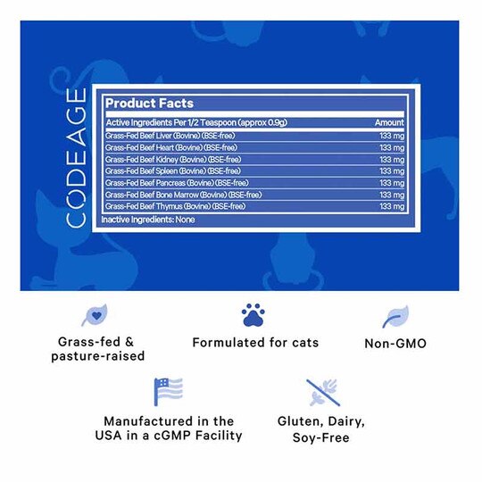 DNA PET Happy Healthy Organs for Cats, 1.48 Oz, CDE