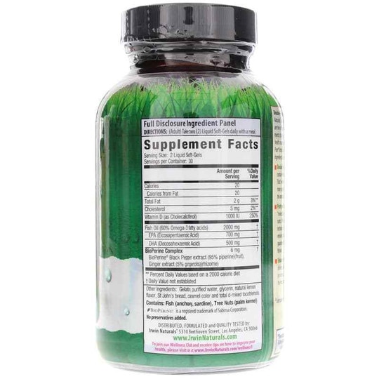 Double-Potency Fish Oil Pure, 60 Liquid Softgels, IRN