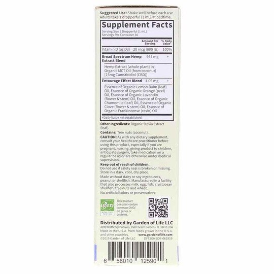 Dr. Formulated CBD 15 Mg Sleep Drops, 1 Oz, GOL